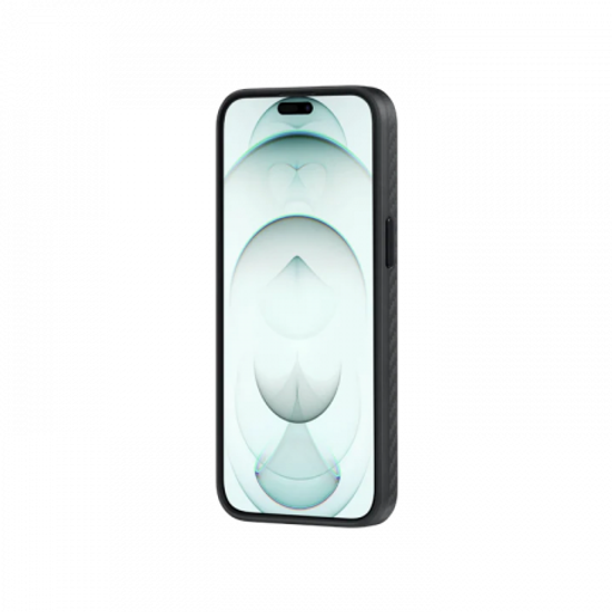 Противоударный чехол Pitaka MagEZ Pro 4 для iPhone 15 (6.1"), черно-серый, кевлар (арамид)