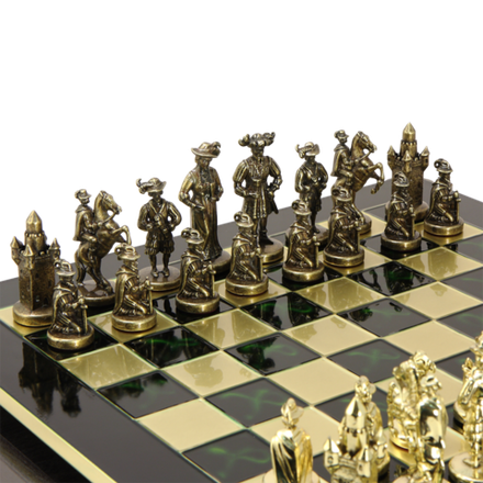 Manopoulos Шахматы бронзовые Рыцари Средневековья