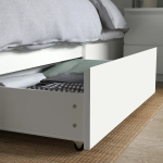 Каркас кровати с 4 ящиками для хранения - IKEA MALM, 200х180 см, белый, МАЛЬМ ИКЕА