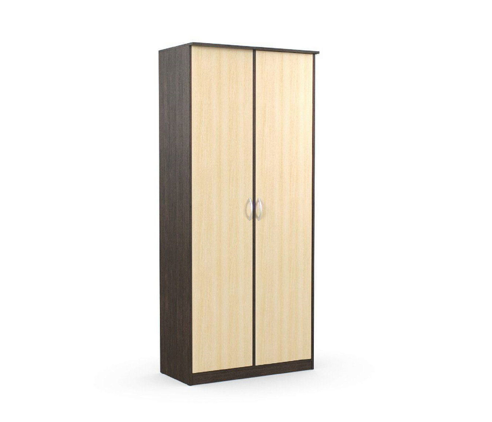 Шкаф 2-х створчатый Дуэт Люкс без зеркала Венге/дуб
