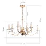 SL1405.203.10 Люстра подвесная  ELEGANCE E14 10х40W