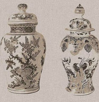 обои с китайскими вазами 80001