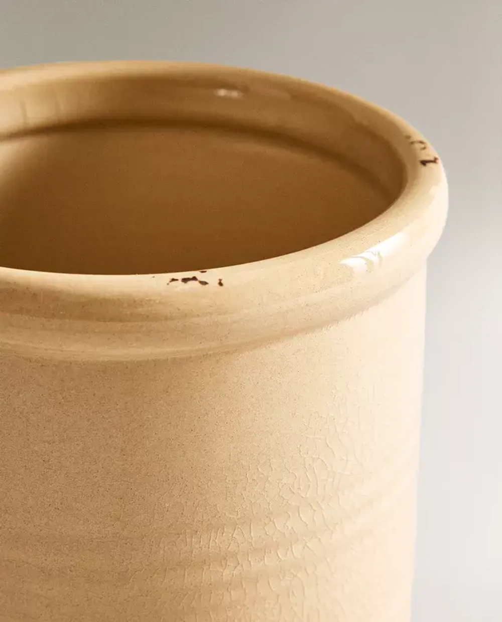 ZARA HOME КЕРАМИЧЕСКАЯ ВАЗА, БЕЖЕВЫЙ
