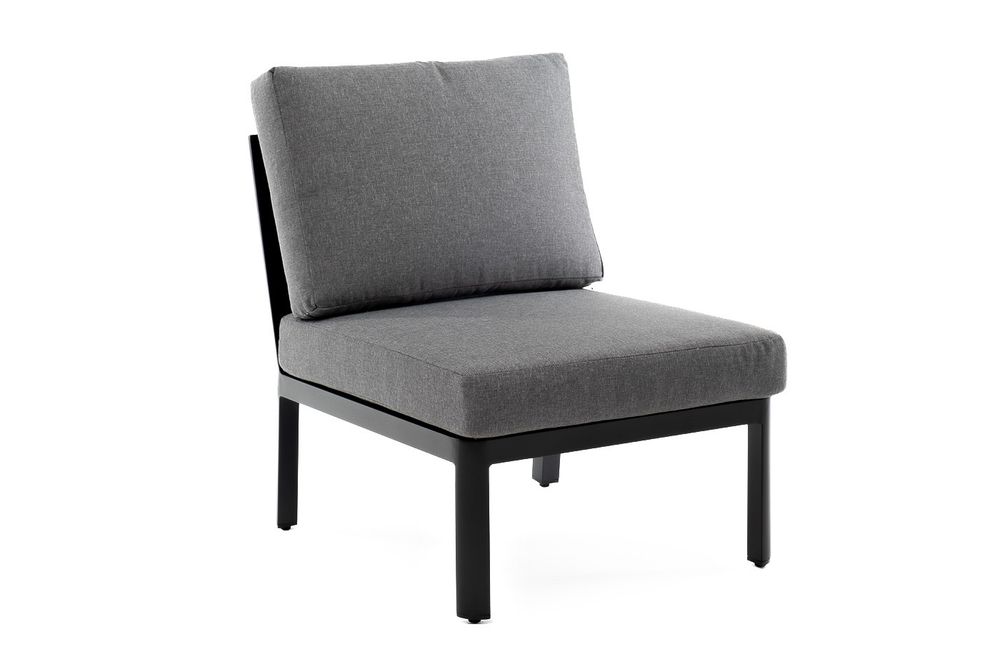 "Париж" модуль диванный алюминиевый центральный, цвет серый