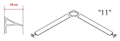 Декоративная планка Ravak 11 1100 XB461100001 Белая