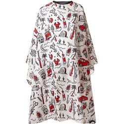 Накидка парикмахерская 140х160см "barber's horror" белый Harizma h10890