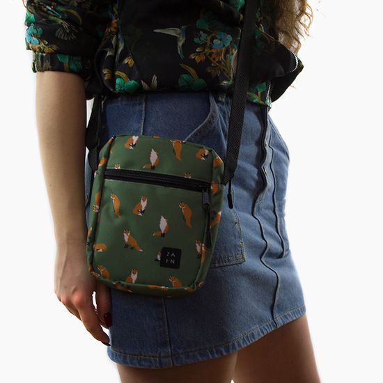 Мини сумка мессенджер ZAIN 219. Лисы