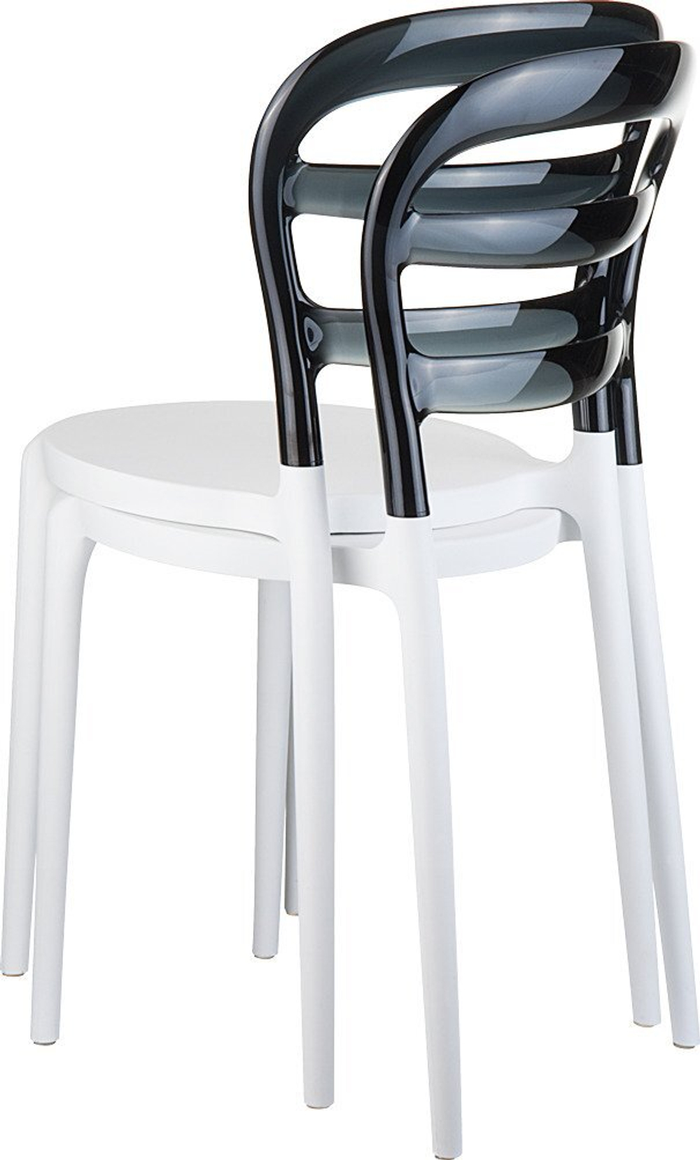 Стул пластиковый, Siesta Contract Miss Bibi, белый, черный