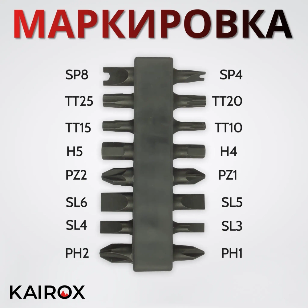 Набор магнитных бит KaiRox для мультитулов