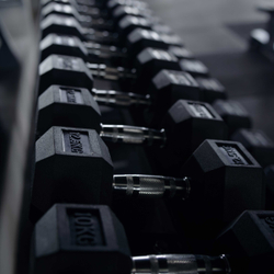 Гантель гексагональная обрезиненная PROFI-FIT 10 кг