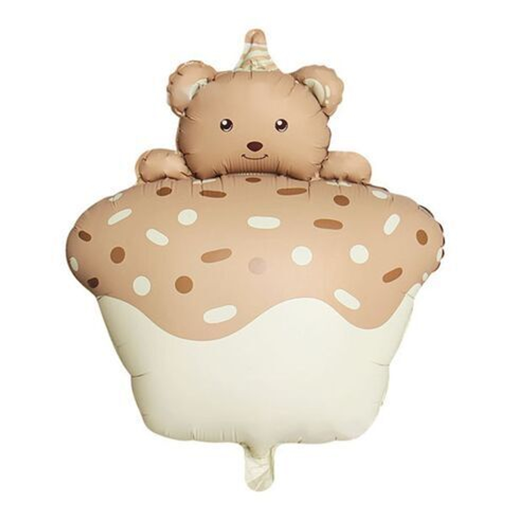 К Фигура, Мишка-кексик, Сатин, Светло-коричневый, 35"/65,5*90 см