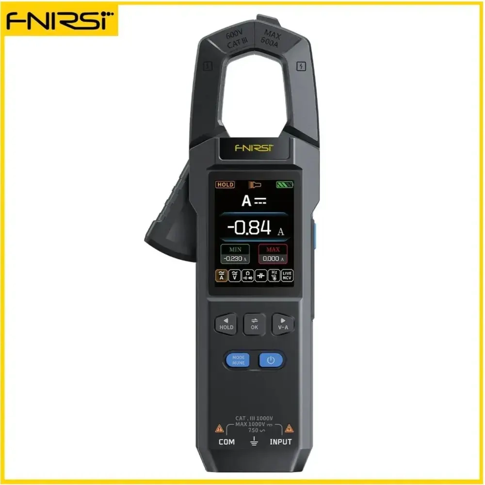 Цифровой мультиметр FNIRSI DMC-100, щуп токоизмерительный, токовые клещи