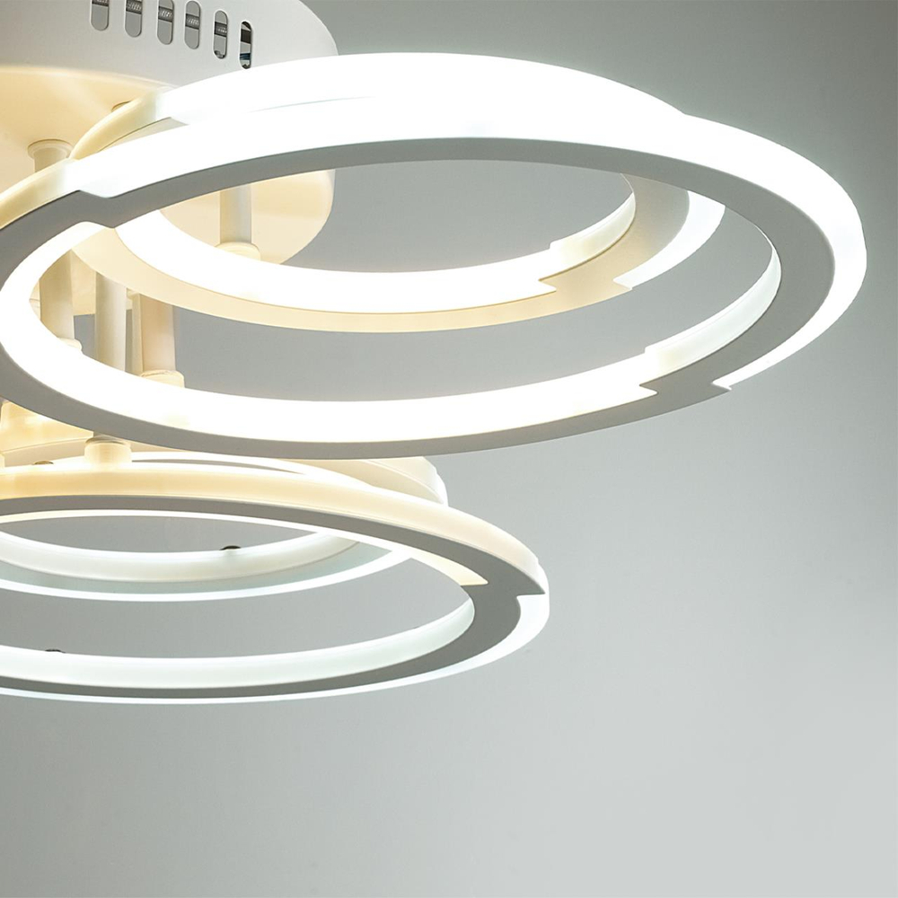8028/80CL LEDIO LN25 000 белый, металл/акрил Потолочный светильник с ПДУ LED 80W 3000-6000К 220V OSAKA