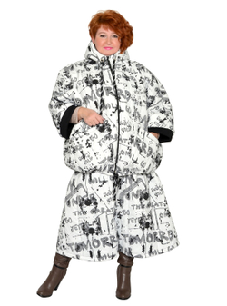 Куртка-пончо стеганая Руна