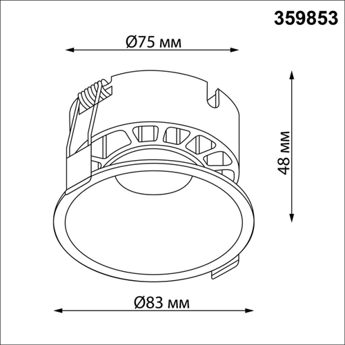 Встраиваемый светодиодный светильник Novotech NOVA 359853 NT 12Вт 2700/32000/4000К 220-240В IP20 WIR