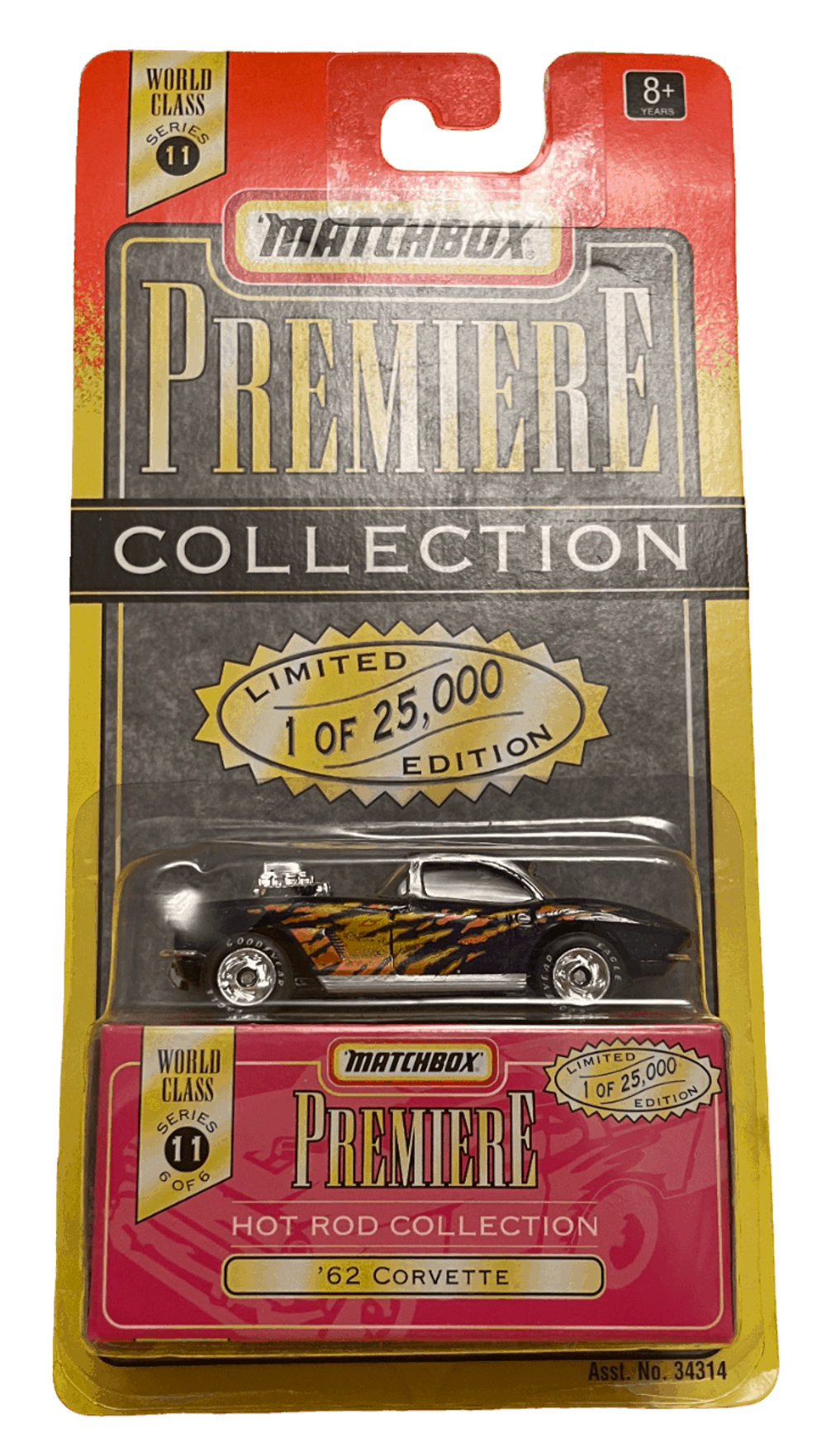 Matchbox Premiere Collection - World Class Series 11 - Hot Rod Collection - '62 Corvette (1997)