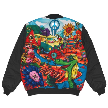 Бомбер HOOK "Пис" Черный