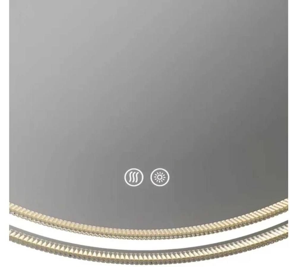 Зеркало Teymi Lina Romantic Black D60 LED подсветка, сенсор, антипар