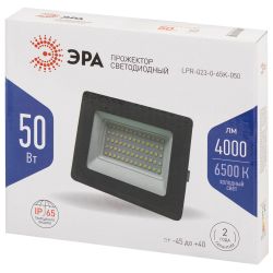 Прожектор светодиодный уличный ЭРА LPR-023-0-65K-050 50Вт 6500K IP65 гарантия 2 года | Прожекторы Стандарт