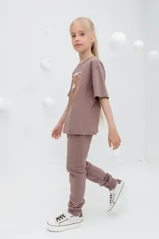 брюки  для девочки  КР 400590/капучино к417