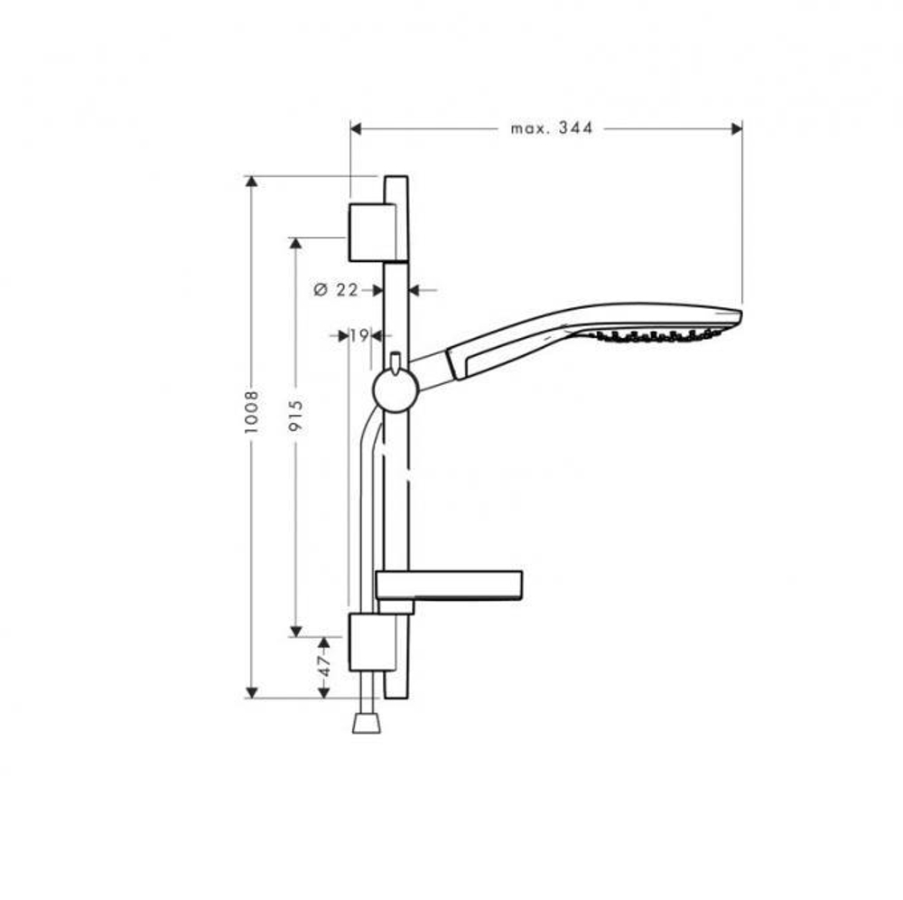 Душевой 27803400 Raindance набор Raindance Select 150 / Unica'S Puro 0,90 м