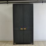 Шкаф для одежды деревянный 2 двери Мадейра 104х59х211 см из массива сосны, с полками и штангой