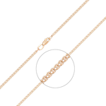 Браслет из красного золота с алмазной гранью (плетение «Лав»)