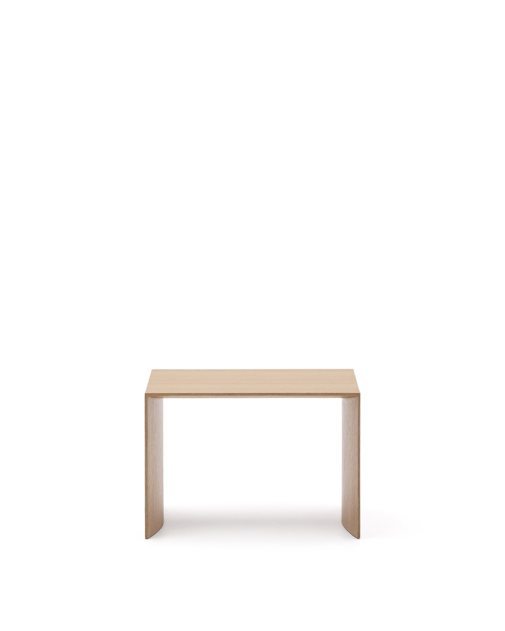 Litto Приставной столик из шпона дуба натурального цвета 55 x 40 см
