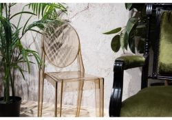 Пластиковый стул Victoria clear brown