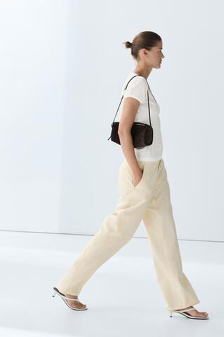 Massimo Dutti Футболка с V-образным вырезом, белый