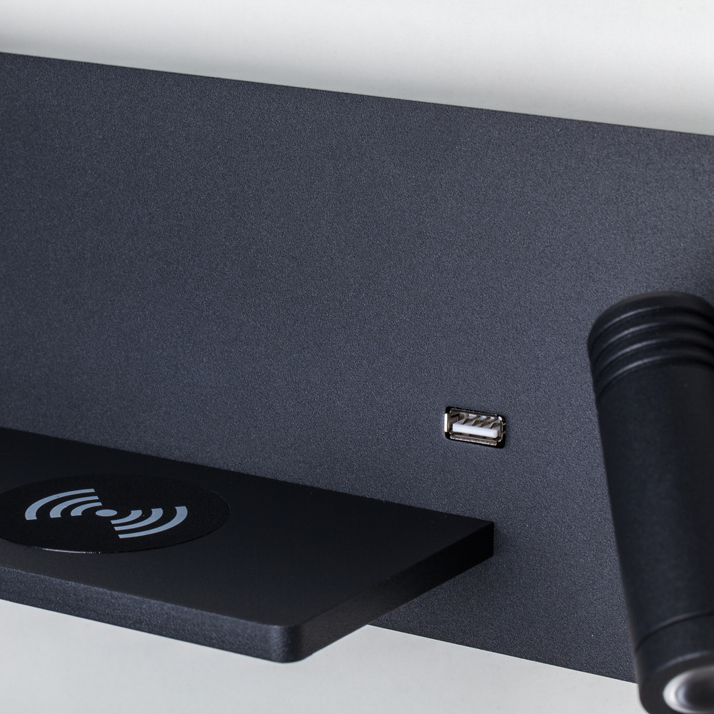 808547 Бра MURO 4,5W+3W LED 360LM+240LM ЧЕРНЫЙ 3000K