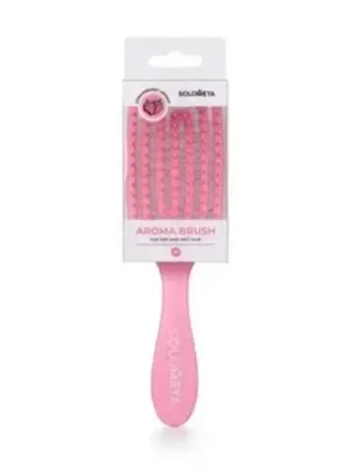 Расческа для сухих и влажных волос с ароматом клубники SOLOMEYA Wet Detangler Mini Brush Restangular