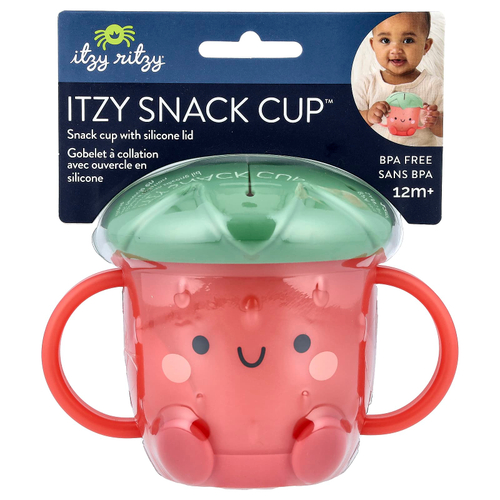 itzy ritzy, Itzy Snack Cup ™, для детей от 12 месяцев, со вкусом клубники, 1 стакан