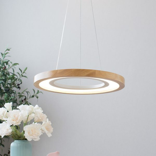 Подвесной светодиодный светильник Home Light Астерия MMD-LED D259-4-24W 4000K дерево