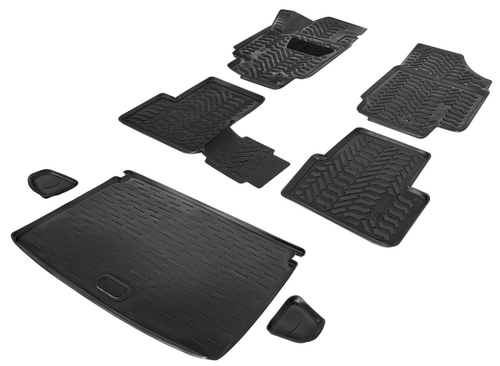 Коврики в салон и багажник автомобиля (комплект) AutoFlex для Hyundai Creta I поколение 2016-2021, полиуретан, с крепежом, 7 частей, K9230201-2