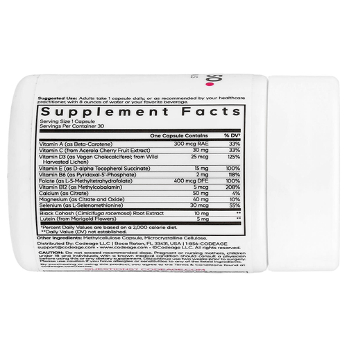 Codeage, Multivitamin 50, мультивитамины для женщин, 30 растительных капсул