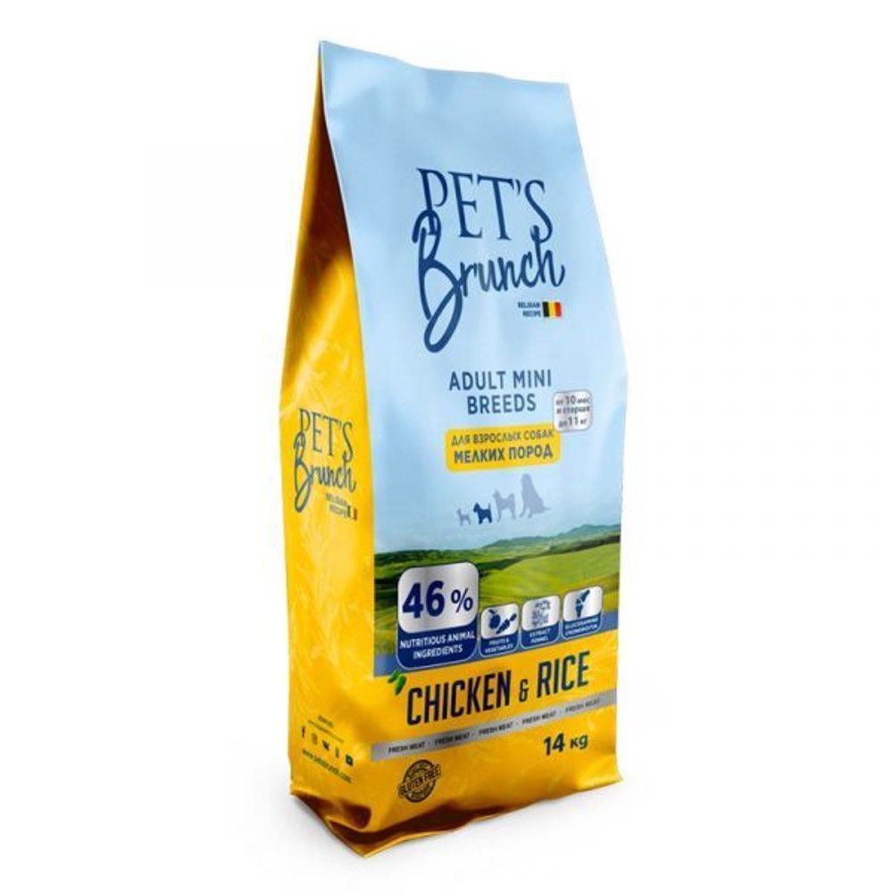 Pet&#39;s Brunch Adult Mini Breeds (Курица и рис)