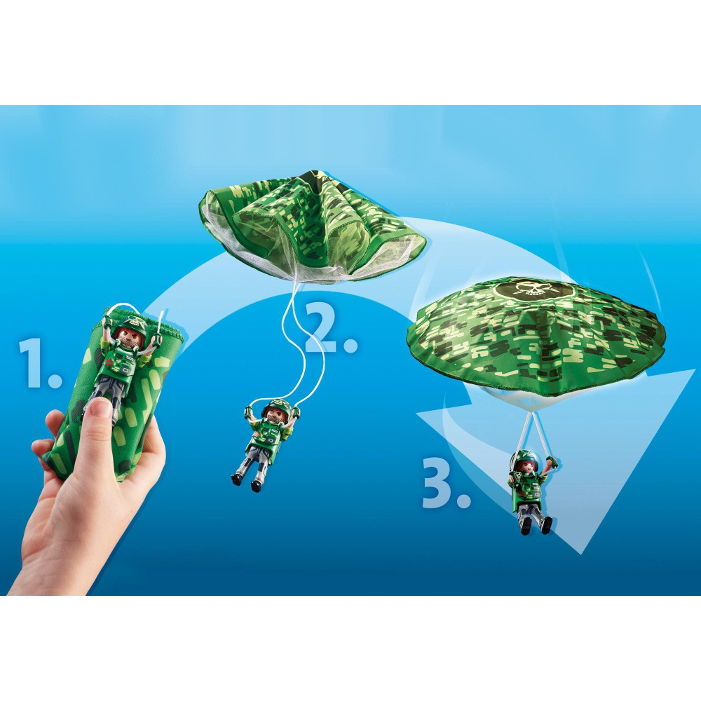 Игровой набор Playmobil 70569 Полицейский вертолёт Побег с парашютом 70569 19 деталей — фото 4