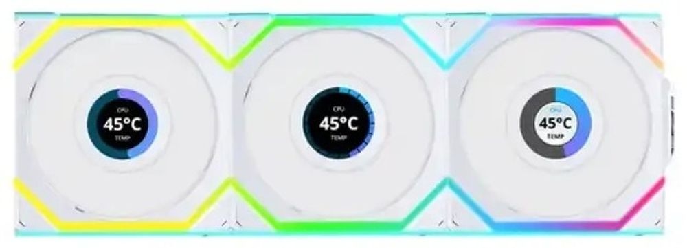 Вентилятор LIAN LI UNI FAN SL Wireless LCD Reverse Blade White 3x120mm, G99.12RSLLCD1W3W.00 Вентилятор LIAN LI UNI FAN SL Wireless LCD Reverse Blade White 3x120mm, G99.12RSLLCD1W3W.00