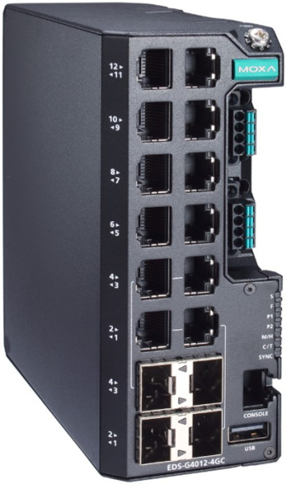 Коммутатор управляемый MOXA EDS-G4012-4GC-HV-T