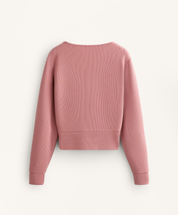 Oysho Толстовка Rib с запахом из модала Brushed, светло-розовый