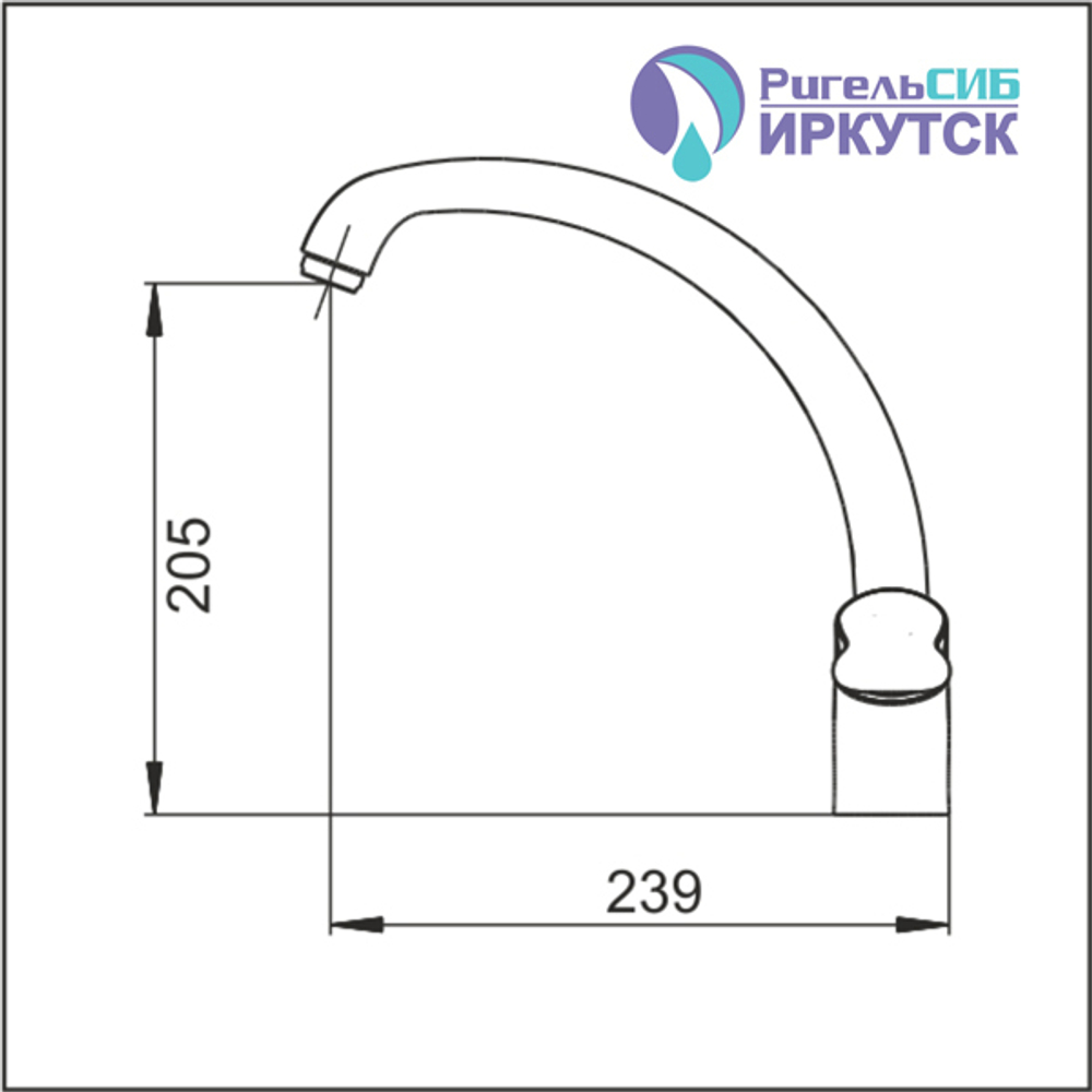 Смеситель для кухни 35к Иркутск СМ-М14/1/Спирея