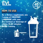 EVLution Nutrition, креатин и L-аргинин, без добавок, 200 г (7,05 унции)