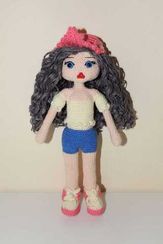 Yumşaq oyuncaq  Qıvrımsaç, mavi gözlü qız