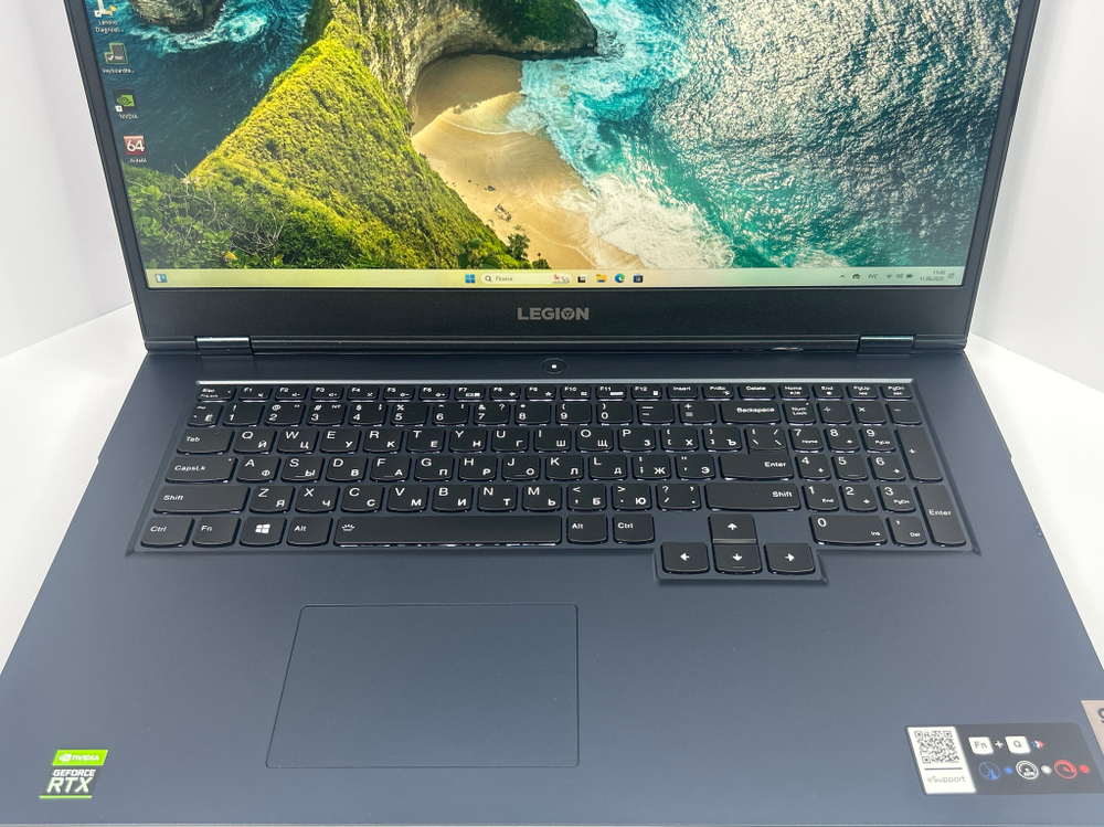 Ноутбук Lenovo Legion 5 17ITH6H (82JM000DRU) 17.3"/Intel Core i5 11400H/RAM 16GB/SSD 512GB/nVidia GeForce RTX 3060 6GB/IPS/1920*1080/Windows 11/Подсветка кл-ры: LED/черный. Состояние: B1