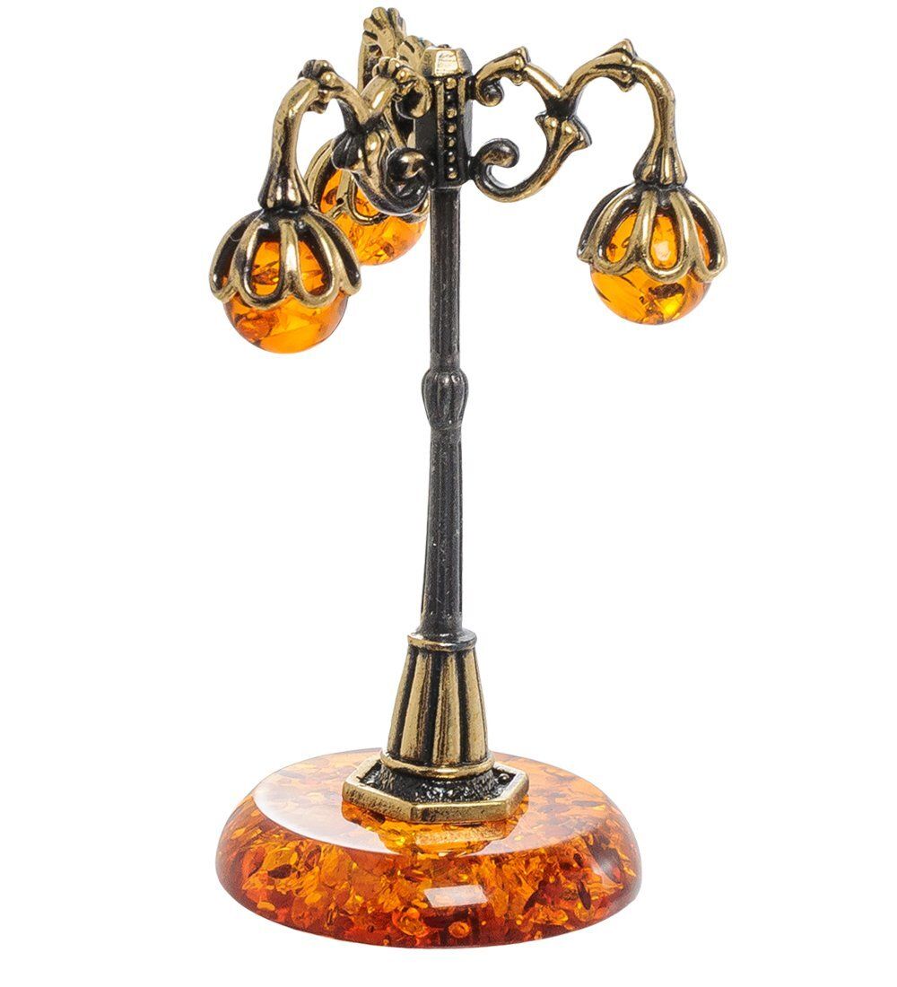 AM-1946 Фигурка «Фонарь Ромашка» (латунь, янтарь)