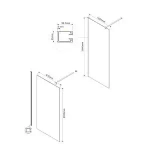 Душевая перегородка Walk-In VSW-1H100MRB, 1000*2000, черный, стекло зеркальное, , шт