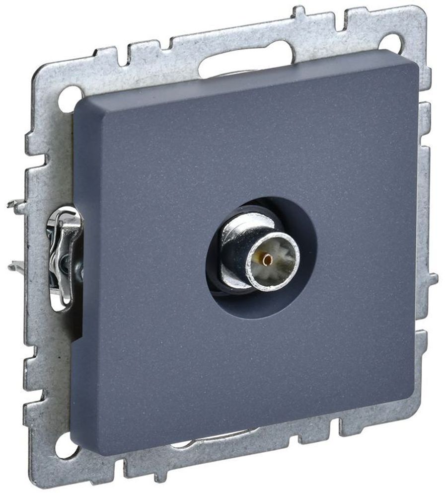 Розетка телевизионная оконечная TV СП Brite РТВ11-0-БрМ механизм маренго IEK BR-A10-O-K35 Розетка телевизионная оконечная TV СП Brite РТВ11-0-БрМ механизм маренго IEK BR-A10-O-K35