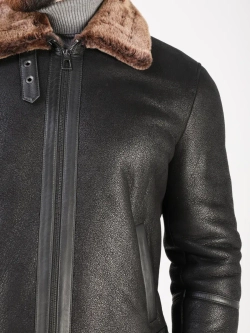 Дубленка зимняя куртка натуральная авиатор пилот