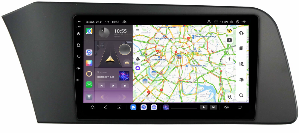 Магнитола для Hyundai Elantra 2021+ - Kuberg QLed, Android 13, TS20, CarPlay, SIM-слот